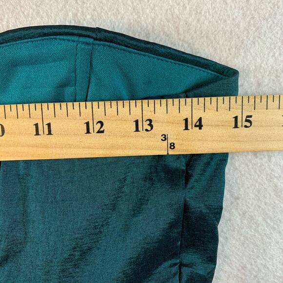 VTG Teeze Me Women Sweetheart Strapless Mini Dress Sz 9 Turquiose Y2K HOCO - Picture 9 of 13